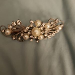 Silver hair clip